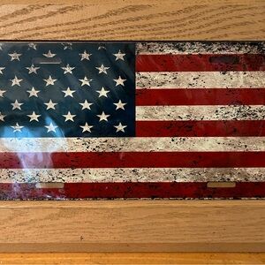 American Flag License Plate